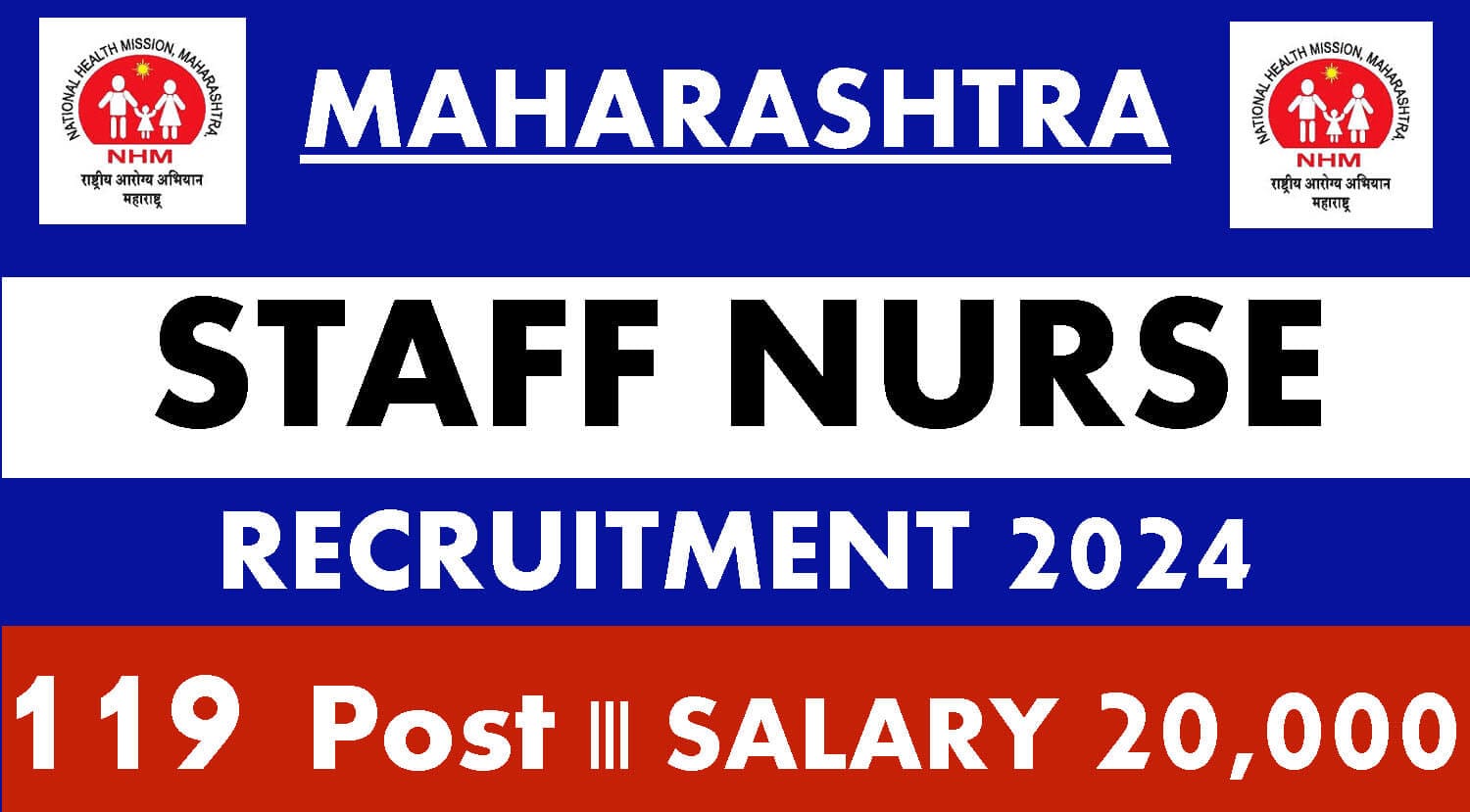 NHM Maharashtra Staff Nurse Recruitment 2024 Apply Online