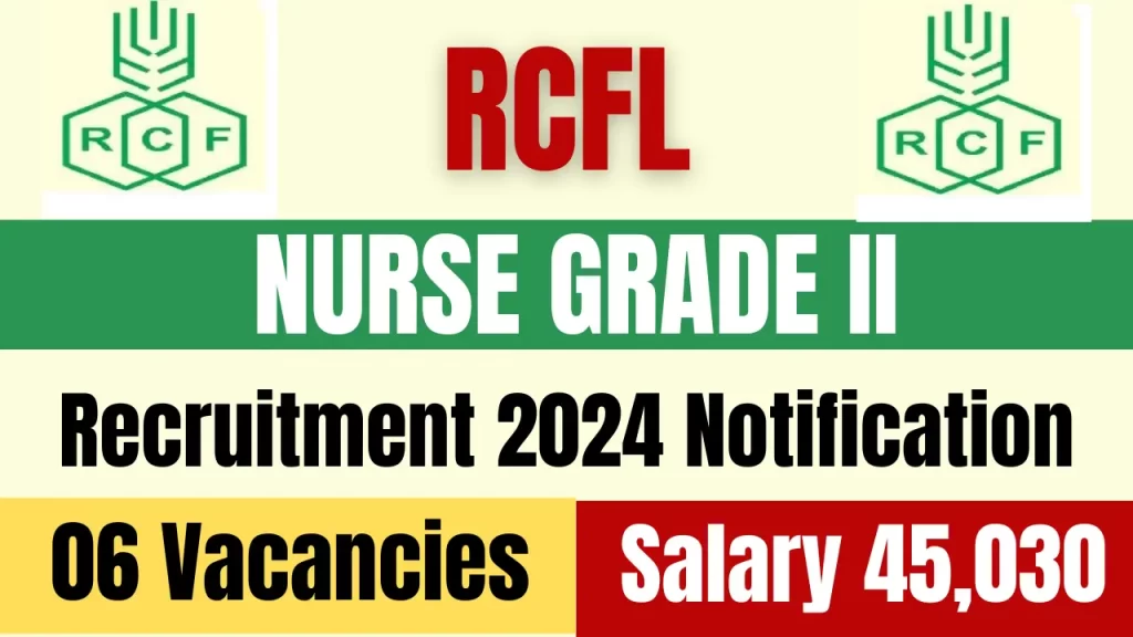 RCFL Nurse Recruitment 2024