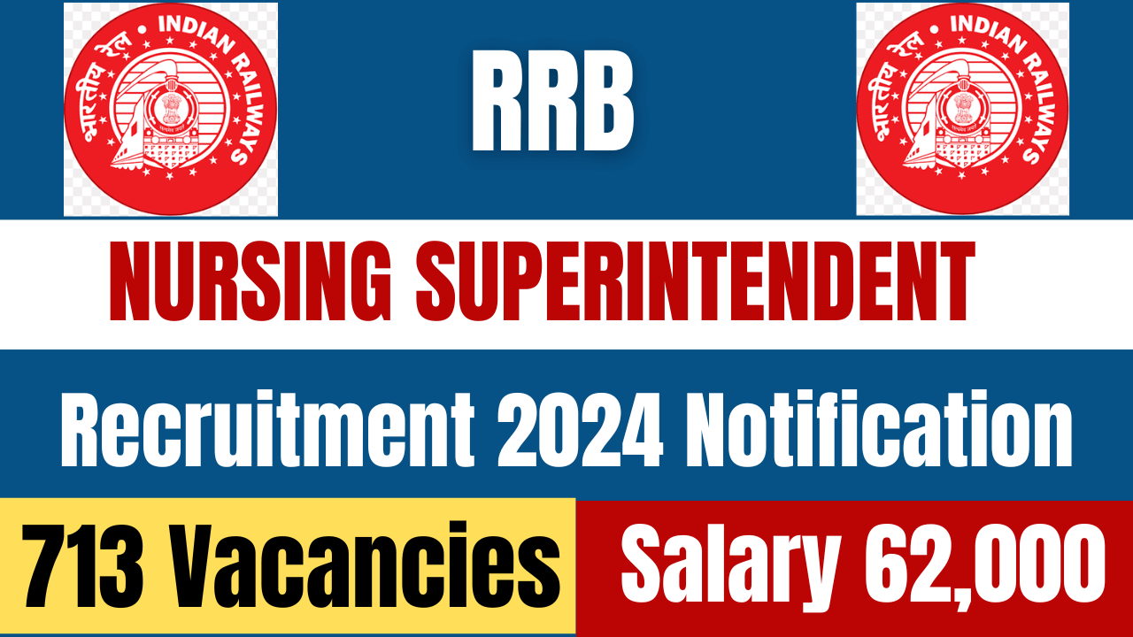 RRB Nursing Superintended Recruitment 2024