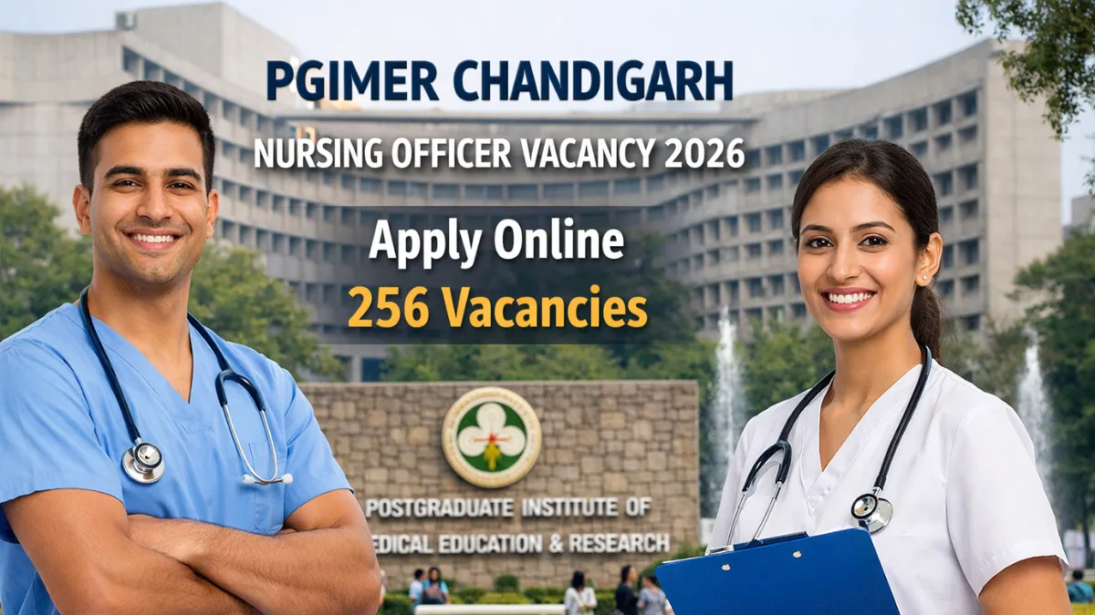 PGIMER Chandigarh Nursing Officer Vacancy 2026