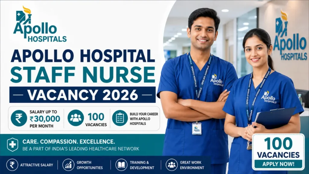 Apollo Hospital Staff Nurse Vacancy 2026