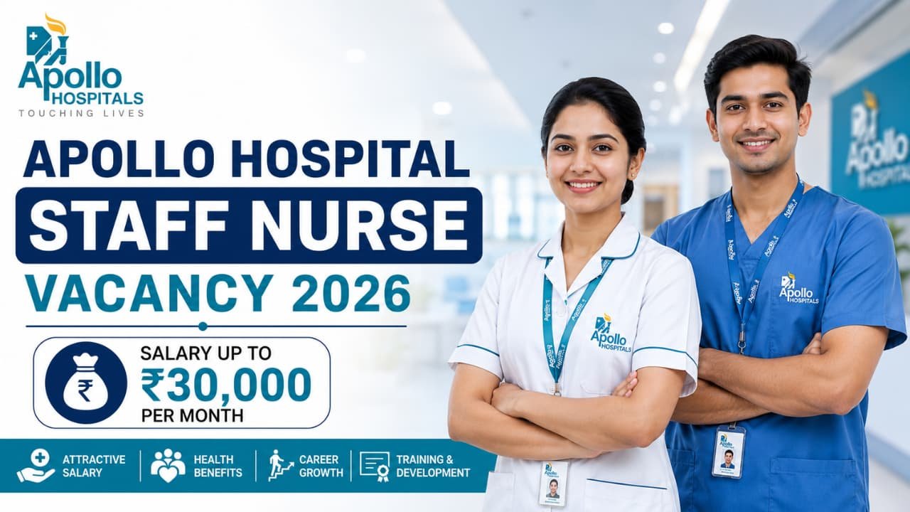 Apollo Hospital Staff Nurse Vacancy 2026