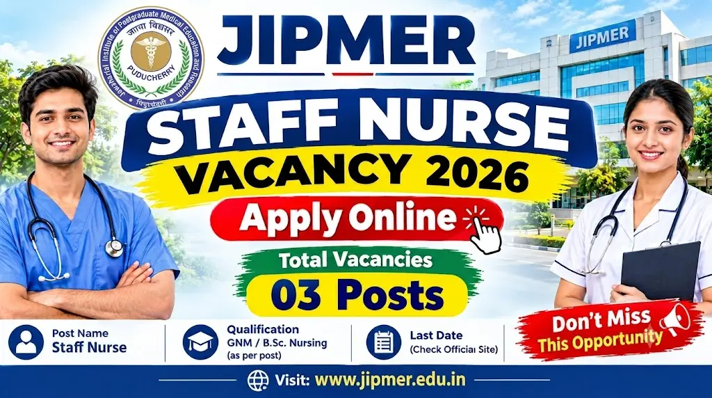JIPMER Staff Nurse Vacancy 2026