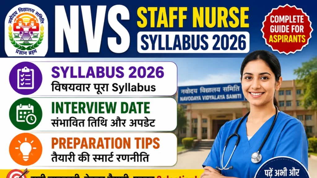NVS Staff Nurse Syllabus 2026