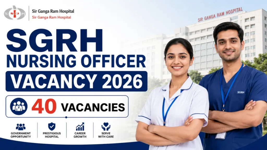 SGRH Nursing Officer Vacancy 2026
