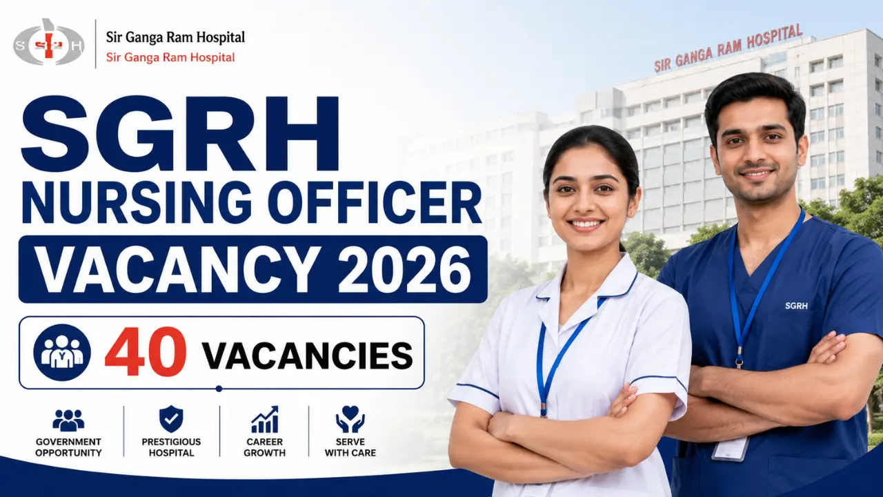 SGRH Nursing Officer Vacancy 2026