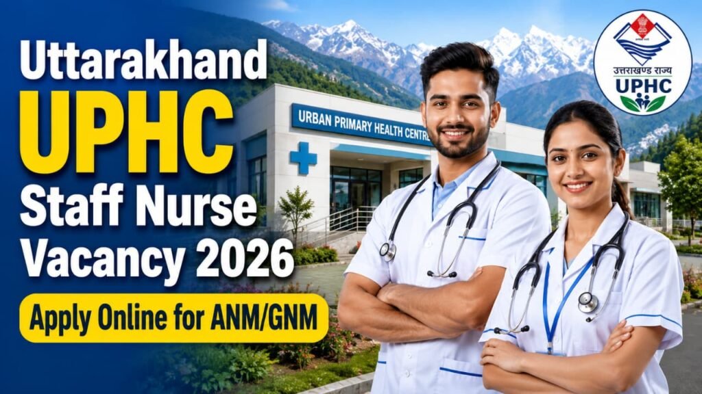 Uttarakhand UPHC Staff Nurse Vacancy 2026