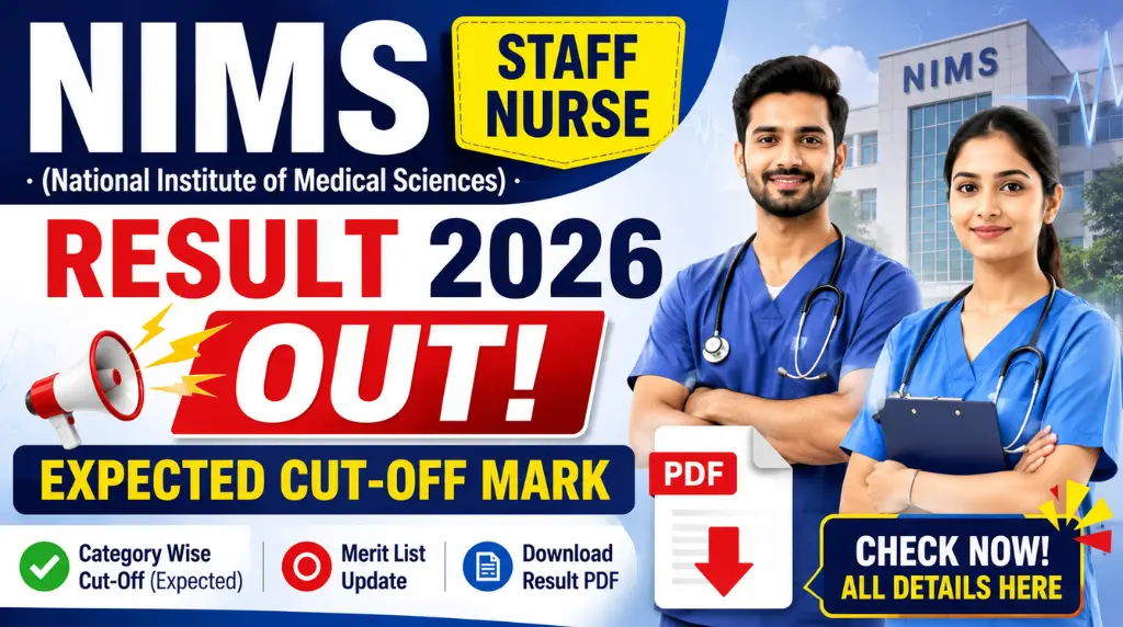NIMS Staff Nurse Result 2026 NIMS Staff Nurse Result 2026