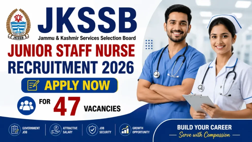 JKSSB Junior Staff Nurse Recruitment 2026
