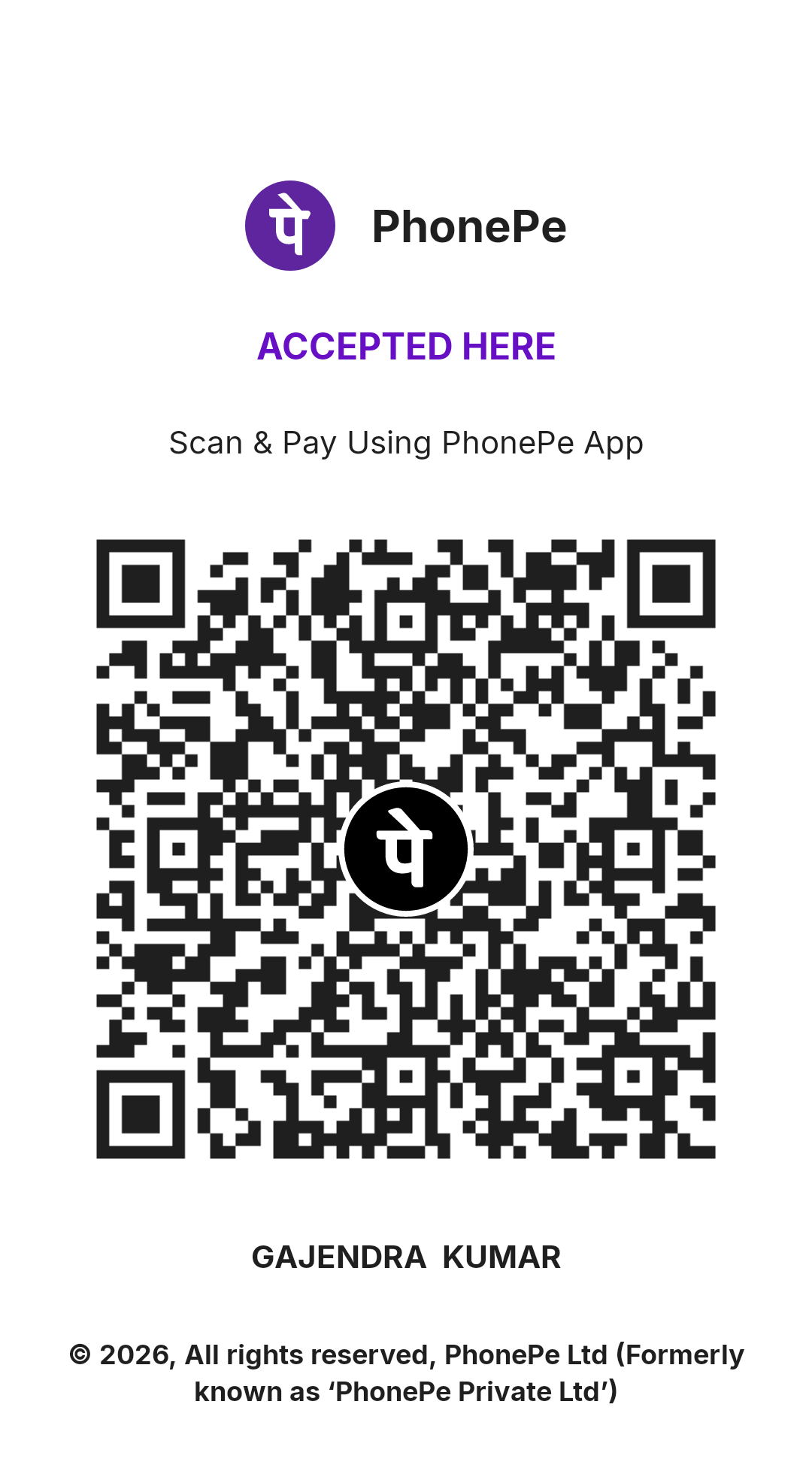PhonePe QR Code